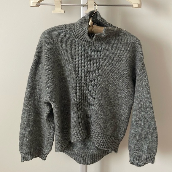 3.1 Phillip Lim alpaca wool blend zipped turtleneck oversized sweater size XS